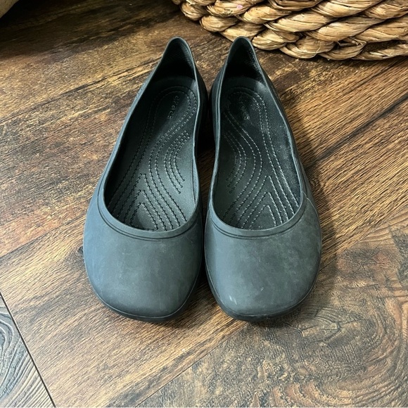 CROCS At Work Iconic Comfort Ballet Flats Black Women's 8 Nurse - Picture 2 of 4